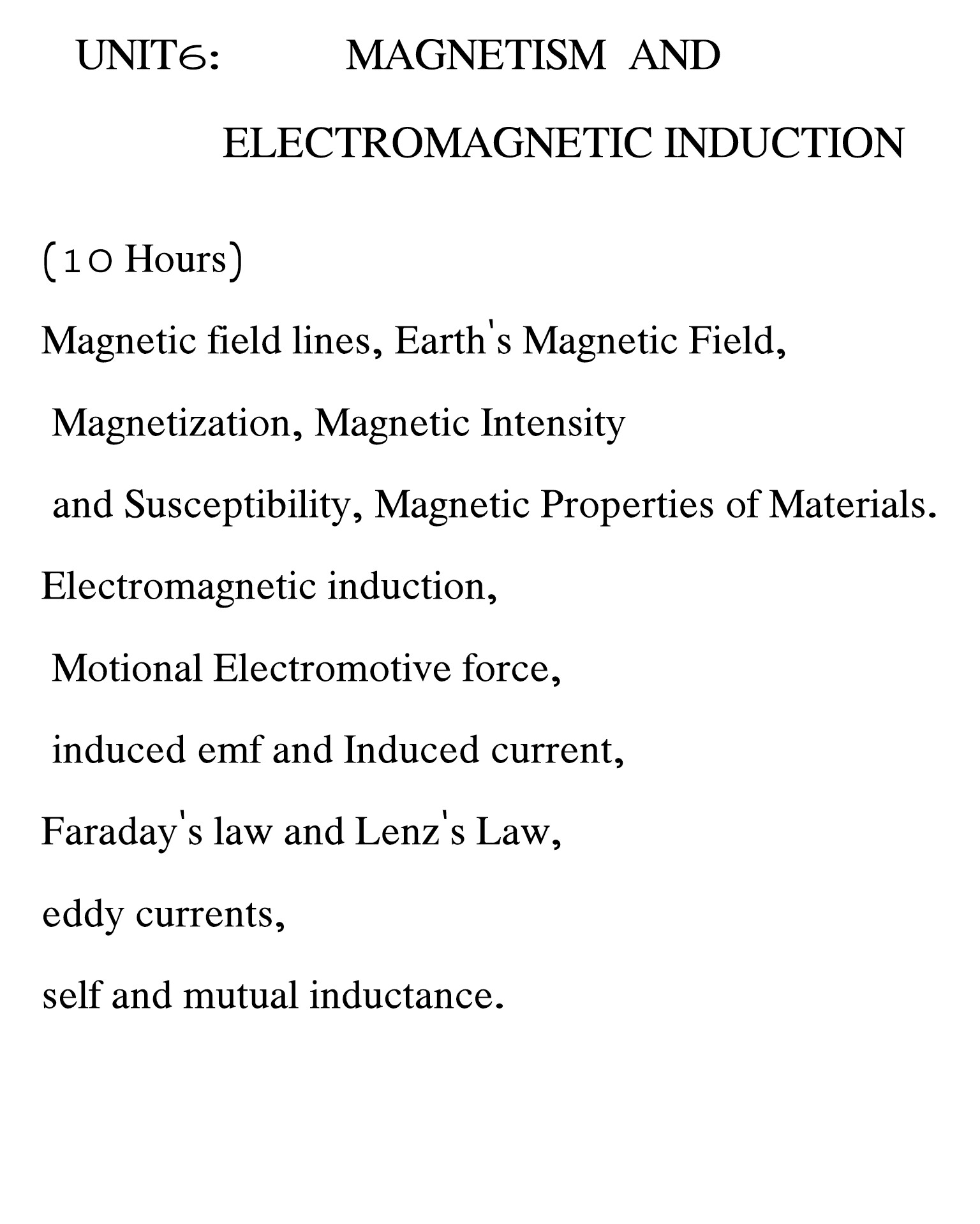 Syllabus